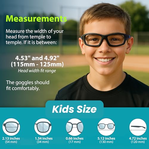 Image of BLUE CUT Sports Protection Goggles, Anti-Fog Lenses Safety Glasses for Basketball, Pickleball and All Outdoor Sports