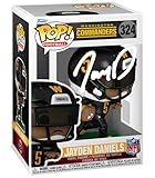 Jayden Daniels #324 Facsimile Signed Reprint Laser Autographed Funko POP! Football: Washington Commanders Figurine with Protector Case
