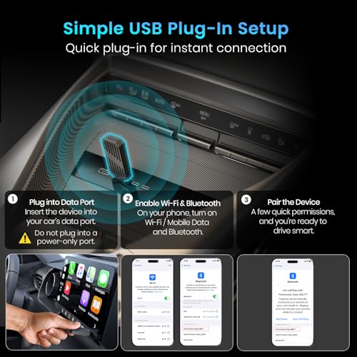Image of Portronics Tune, 2-in-1 Wireless Car Receiver, Converts Wired Auto Android & CarPlay to Wireless, Bluetooth Connectivity, Only for Cars with OEM Installed Wired Android Auto /CarPlay, 6 Months Warranty