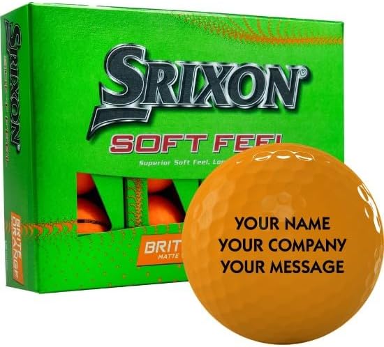 Srixon Soft Feel 13 Orange Personalized Golf Balls