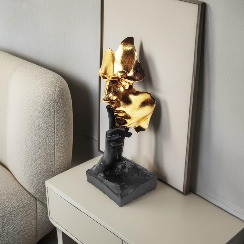 Estatua Thinker Decorativa de Resina Moderna 12.2 cm Alto miniatura 2