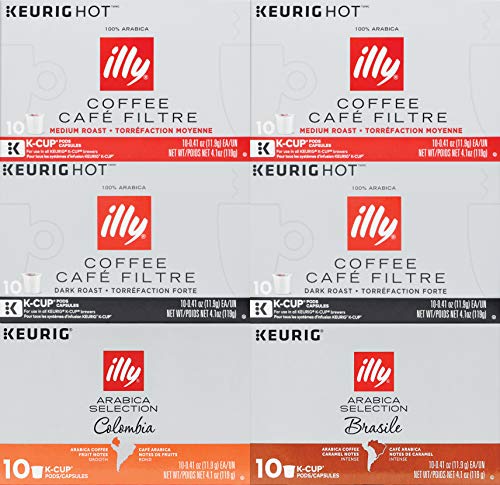 Illy Coffee, Variety Pack, K Cup For Keurig, 100% Arabica Bean Signature Italian Blend, Premium Gourmet Roast Single Serve Drip Coffee, 60-Count (Pack Of 1) #TOP1