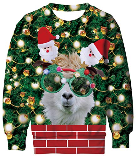 Lovekider Kids Christmas Ugly Sweater Shirt Boys Funny 3D Xmas Pullover Sweatshirt Inner Fleece Size 4-16