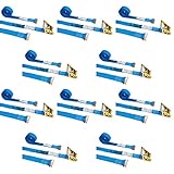 US Cargo Control 2 Inch x 20 Foot Blue E Track Ratchet Strap with Spring E-Fittings 10 Pack