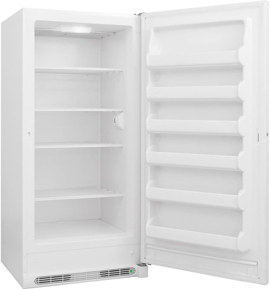 Frigidaire FFFH20F2QW 34 Upright Freezer with 20.2 cu. ft. Capacity Frost-Free Operation Power-On Indicator Light Lock with Pop-Out Key and Adjustable Temperature Control in White