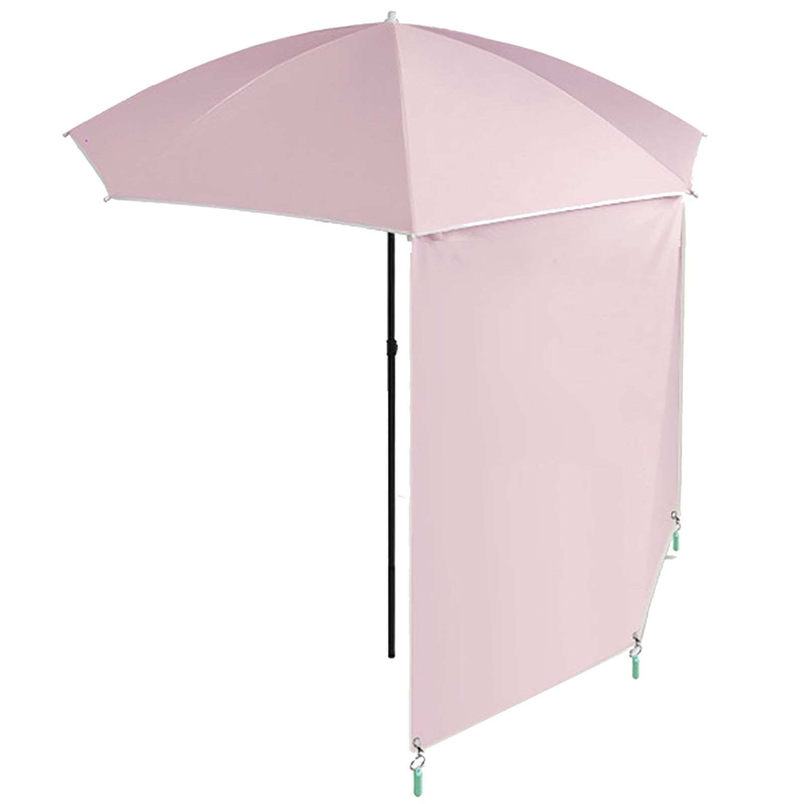 Przenośny zewnętrzny parasol kempingowy z bocznymi zasłonami, odporny na promieniowanie UV i wodę, składany parasol przeciwsłoneczny, na podwórko, basen, rynek, zacieniający baldachim (190 cm