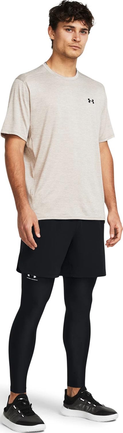 Under Armour Pantaloni da jogging da uomo 2024 in tricot traspirante ad asciugatura rapida, Nero (002), XL