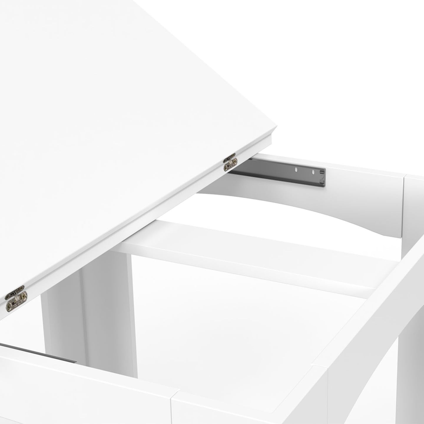 IDMarket - Tavolo da pranzo allungabile DONA 4-8 persone bianco 80-160 cm