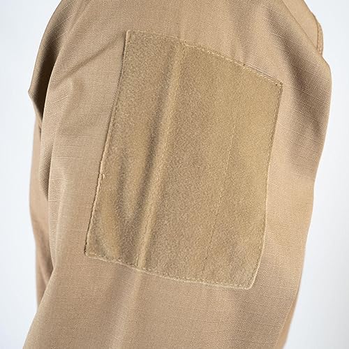 LA Police Gear Men's 1/4 Zip Long Sleeve Core Combat Shirt, Tactical Military Combat Uniform Shirt with Sleeve Pockets, Black, XL - Image 5
