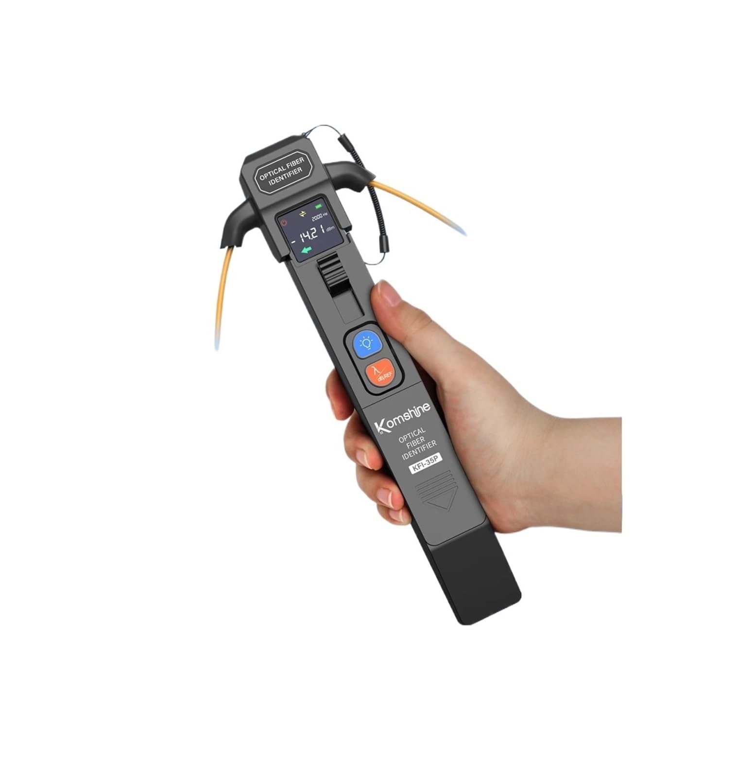 otdr KFI-35P FTTH Fiber Optic Identifier Metal Material Live Identidier with OPM Function and LED Light