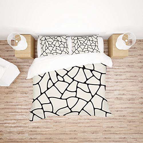 Housse de couette en polyester mosaïque infroissable et facile d'entretien