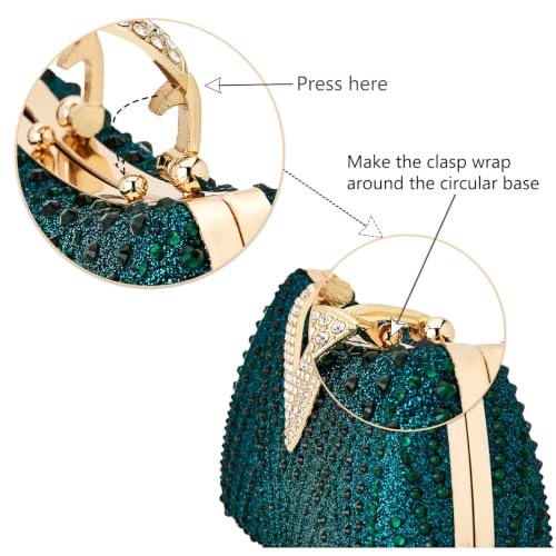 Image of SH Clutch Purse Rhinestone Clutch Purses for Women Glitter Prom Purse