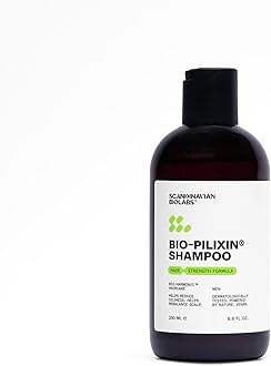 Scandinavian Biolabs Hair Shampoo for Men, Natural Formula to Strengthen Hair with a Gentle Cleansing, Moisturises Scalp & Hair, Reduces Sebum Production
