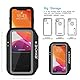 JEMACHE iPhone 16e 16 15 Armband, Gym Laufen Übung Workouts Arm Band für iPhone 16e 16 15 14 13 12 11 mit Karte Halter (Dunkel)