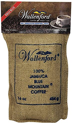 100% Jamaica Blue Mountain Café en Grano Tostado 16oz (Pack 2)