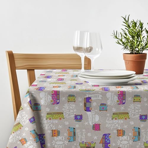 Nappe en résine facile à nettoyer pour table familiale Hippie - 7
