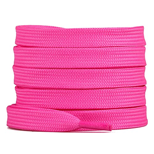 Image of Booyckiy 2 Pairs 2 /5 inch Flat Shoe Laces for Sneakers 31 Colors Shoelaces in 27 inch-72 inch