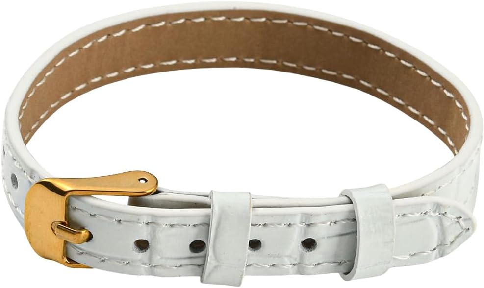 Black Genuine Leather Wrap Bracelet with Gold Stainless Steel Buckle Adjustable Vintage Full Grain Real Leather Cuff Wristband Watchband Design for Men Women Daily Wear Costume Party Gift