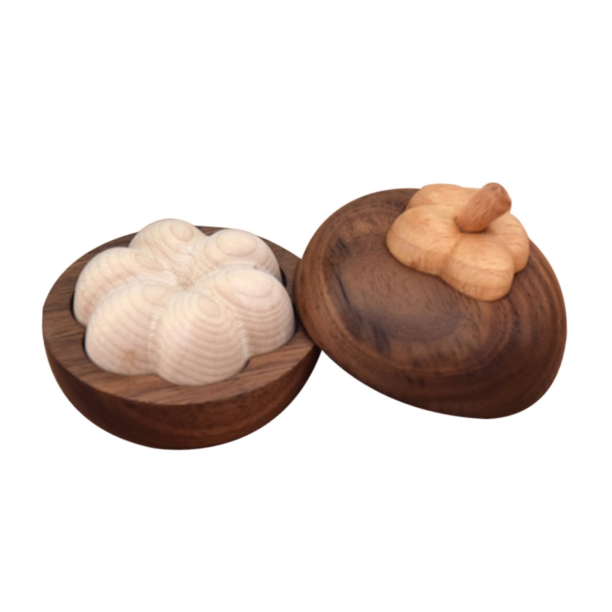 3pezzi Diffusore Legno Forma Di Mangostano Per Oli Essenziali Decorativo e Pratico Adatto Per Casa Ufficio e Auto Diffusione Di Fragranze Per Atmosfera Piacevole
