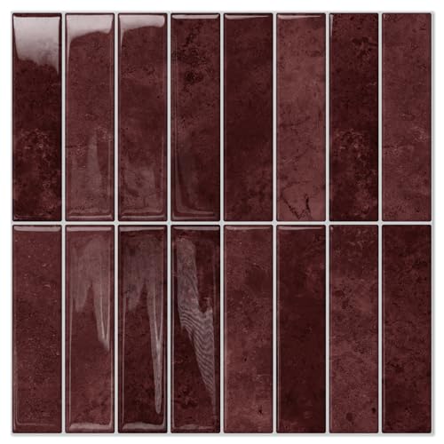 STICKGOO 10-Sheet Peel and Stick Backsplash Tile, Self Adhesive Vinyl