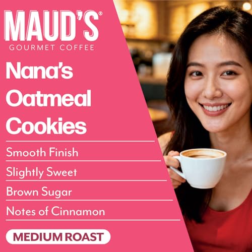 Image of Maud's Oatmeal Cookie Flavored Coffee Pods, 18ct | Medium Roast Coffee in Single Serve Pods - 100% Arabica Coffee, Compatible with Keurig Coffee Makers