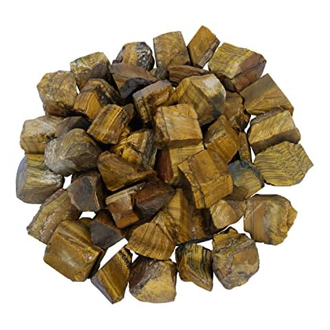 Tiger Eye Crystal - Rough Crystals - Rough Stones Bulk - Natural Raw Crystals Set - Crystals and Gemstones - Spiritual Decor - Healing Crystals - Gemstone Set - Good Luck Gifts Cover