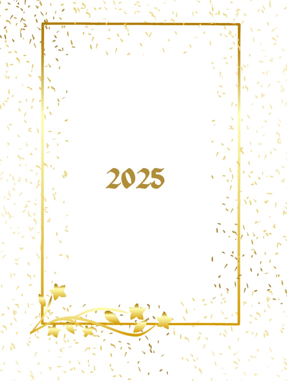 Daily Planner 2025 blanc or pour planification quotidienne et organisation personnelle