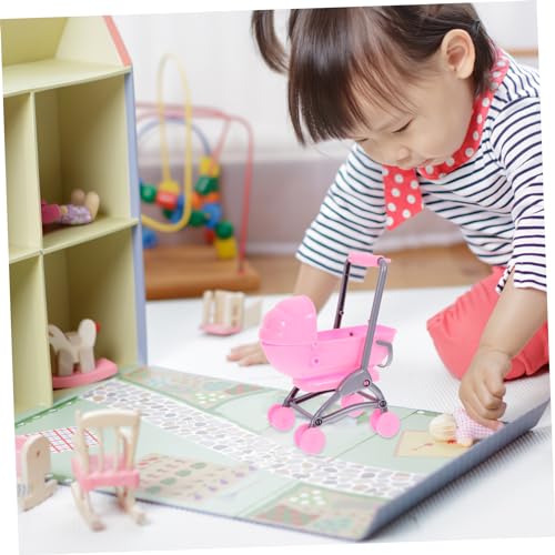 LRXIYODE Mini Puppenwagen für Simuliertes für Puppenhaus für Kreative Rollenspiele Stabil und Dekorativ Stärkt die Eltern Junge Mädchen Beziehung – Bild 6