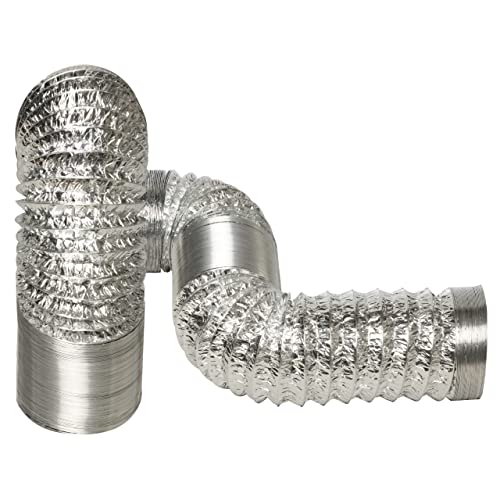 STERR Manguera flexible de aluminio, 300 mm x 10 m, tubo de ventilación, tubo de aluminio,...