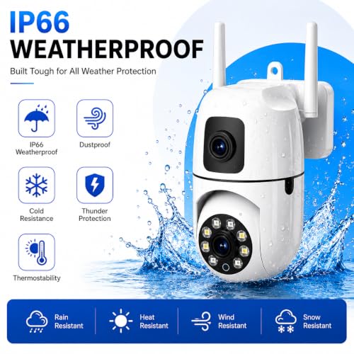 Image of Fire turtle Smarthome Dual Lens Mini Fox | 4+4MP WiFi CCTV Camera with PTZ & Fixed View | AI Motion Detection, Color Night Vision, Two-Way Audio, 360 Coverage, App Remote Access (Dual Wall)