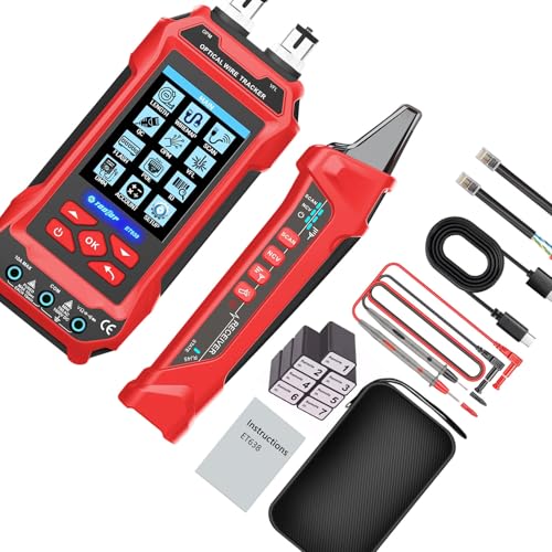 Comprobador de red multifunción con medidor óptico y generador de tonos para cableado Ethernet