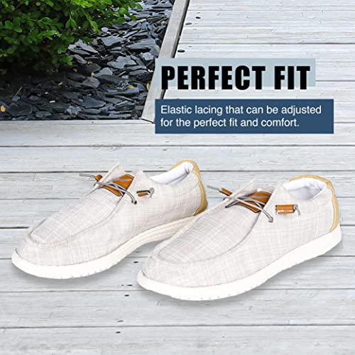 NORTY Men's Grey Low Ankle Chukka Loafers - Casual Shoes for Men - Elastic Lace-Up Loafers3