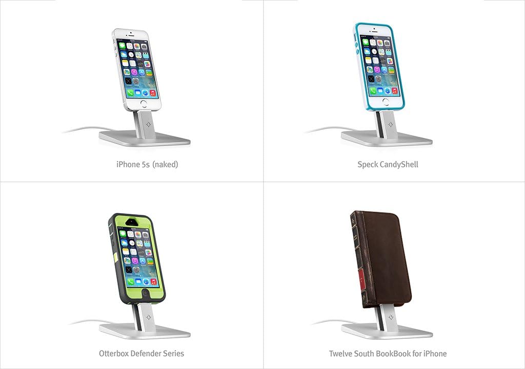 Twelve South HiRise for iPhone/iPad, Silver | Adjustable charging stand, requires Apple Lightning cable (not included)