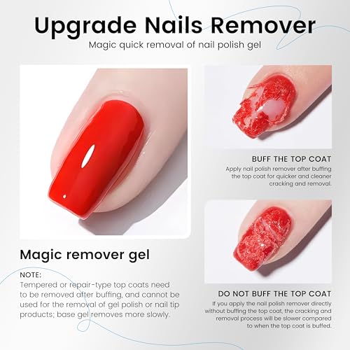 Image of 30ml Professional Gel Nail Polish Remover - Fast Acting Quickly Dissolve Soak Off Gel Effective Nail Gel Remover for Home Salon Use