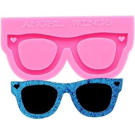 Amazon.com: Llavero de silicona con forma de gafas, con agujero para aretes  de bricolaje, pasta de goma, etiqueta de equipaje, decoración de cupcakes,  colgante de pudín, caramelo, fondant, molde de cristal, postres,
