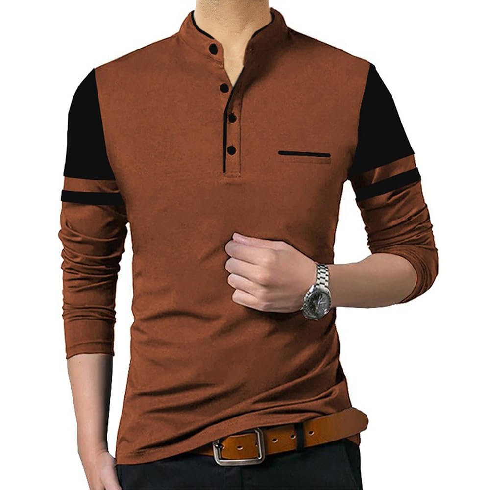 richscot Mens Henley Full Hand Tshirt-picture-17