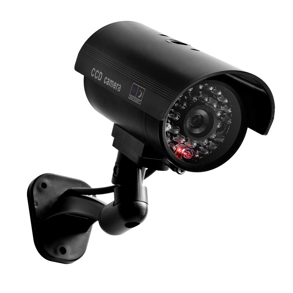 Bullet Simulation Camera Fake Waterproof CCTV Camera Dummy Bullet Camera with Flashing Red LED Light for Driveway Garden Patio Porch,Powered by 2*AAA Batteries-image-30