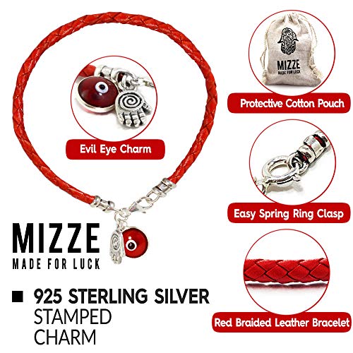 Hamsa Hand Protection Bracelet for Women - Silver Hamsa Charm on Red Leather Evil Eye Bracelet - Ojo Jewelry - Birthday Anniversary Friendship Gift2
