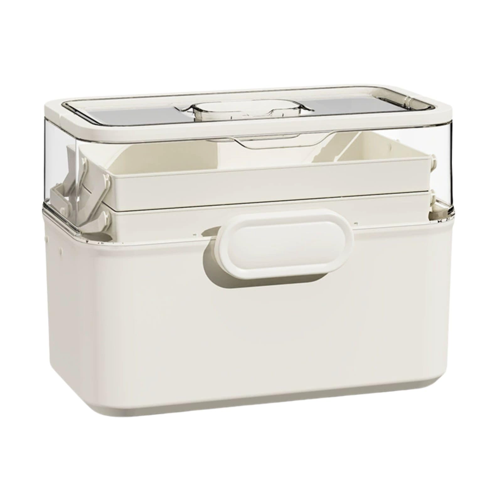 Saim First Aid Organizer Multipurpose Storage Box with Handle, 3-Layer Portable Tackle Box, Art Craft Case for Sewing Supplies Medicine Cosmetic,