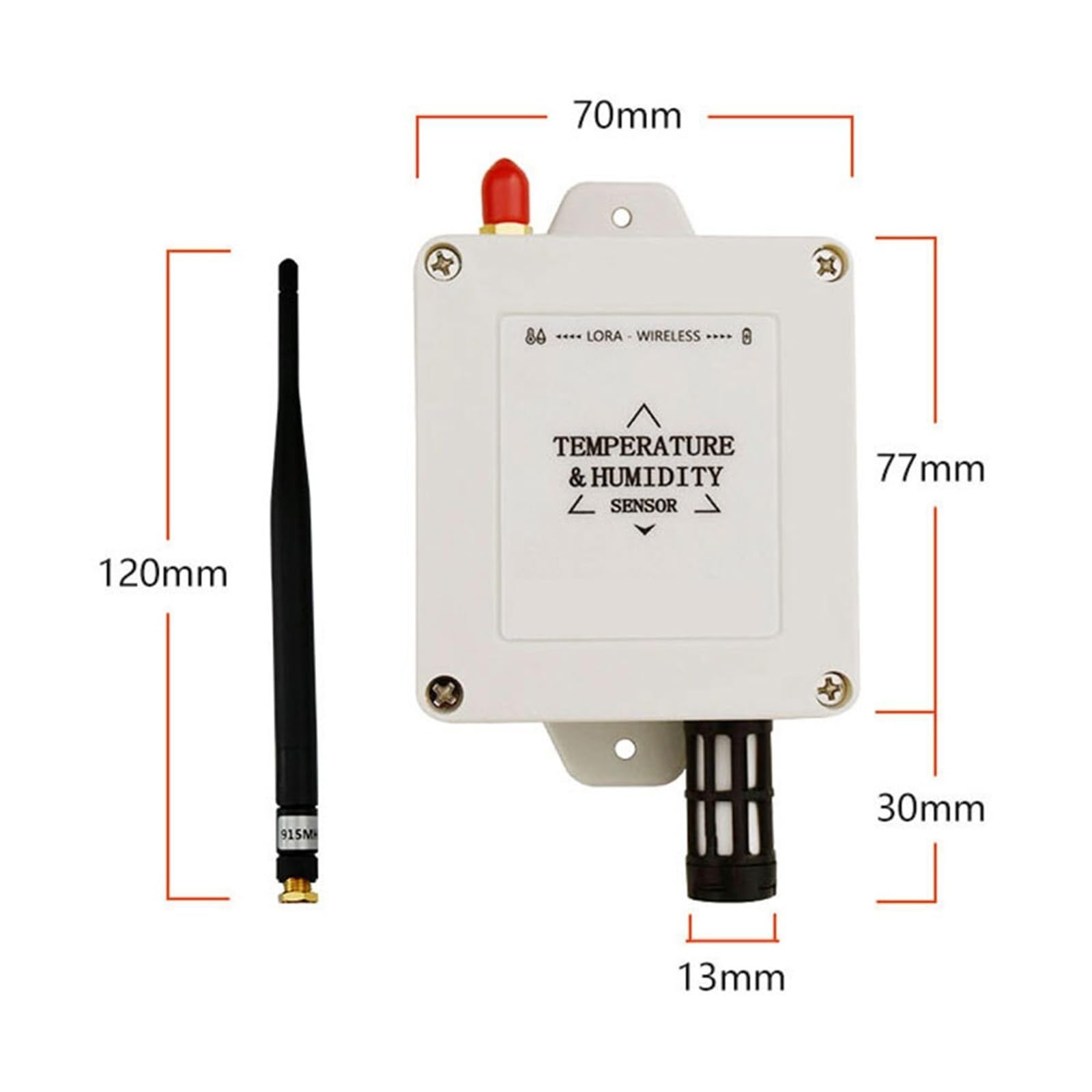 Sensor ambiental Sensor inalámbrico impermeable de temperatura y humedad