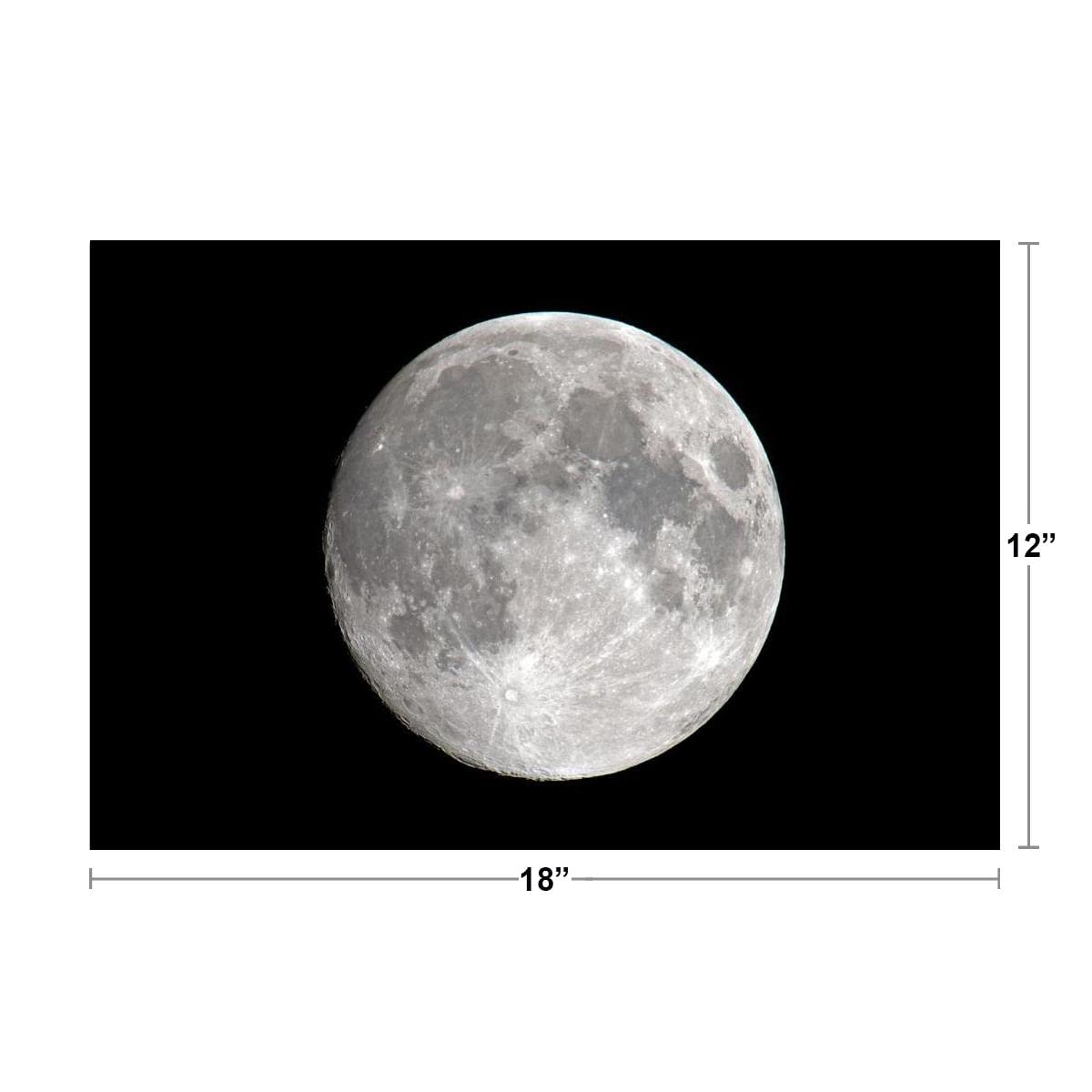 Amazon.com: Full Moon Night Sky Black White Vivid Detail Photo