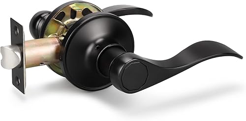 KNOBWELL Paquete de 15 manijas de puerta negras para interiores, perillas de puerta de paso con palanca para oficina, armario, pasillo, manija de