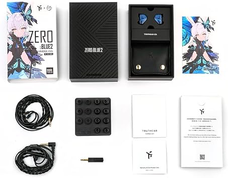 TRUTHEAR x Crinacle Zero: BLUE2 In-Ear Headphones with Dual Dynamic Drivers, Removable Cable (3.5 mm + microphone cable)