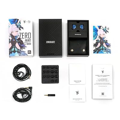 TRUTHEAR x Crinacle Zero: BLUE2 In-Ear Headphones with Dual Dynamic Drivers, Removable Cable (3.5 mm + microphone cable)