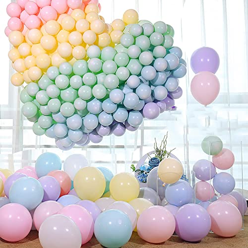 Image of KALOR 10 Inch Pastel Purple Balloons, 100 Pcs Latex Helium Macaron Balloons for Kid's Birthday Party Baby Shower Wedding Graduation Graduation Party Decorations