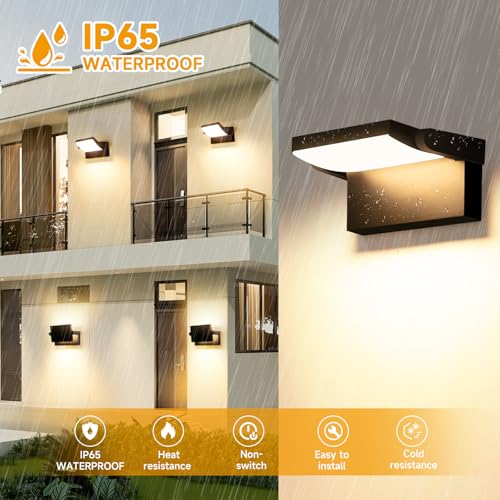 Applique Murale Extérieur 40W Noir LED Orientable IP65