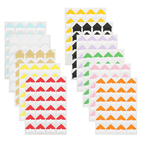 Honatrv 260 Piezas Photo Corners Autoadhesivas Pegatinas de Esquina de Fotos Esquinas de Montaje de Fotos para Álbumes de Recortes Álbumes de Fotos Diarios(11 Colores) Cover