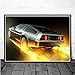Aishangjia Ritorno al Futuro Film Classic Cool Car Poster e Stampe Wall Art Canvas Painting for Living Room Home Decor 50x70 cm (19,68x27,55 in) H-341
