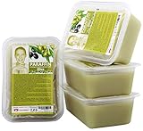  Kosmetex Paraffin-wachs Olive, Paraffinbad Wachs mit niedrigeren Schmelzpunkt, 4x 500ml