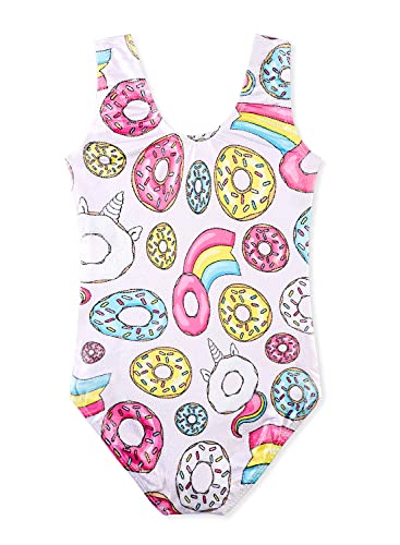 HOZIY Gymnastics Leotards for Girls Toddlers Kids Sleeveless Tumbling Outfits for Dance Print